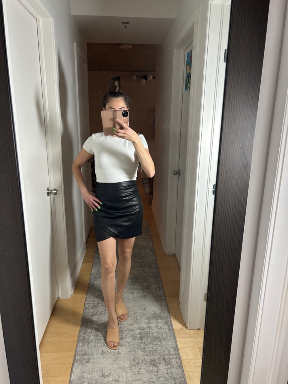 Dynamite XS Shiny Mini Skirt
